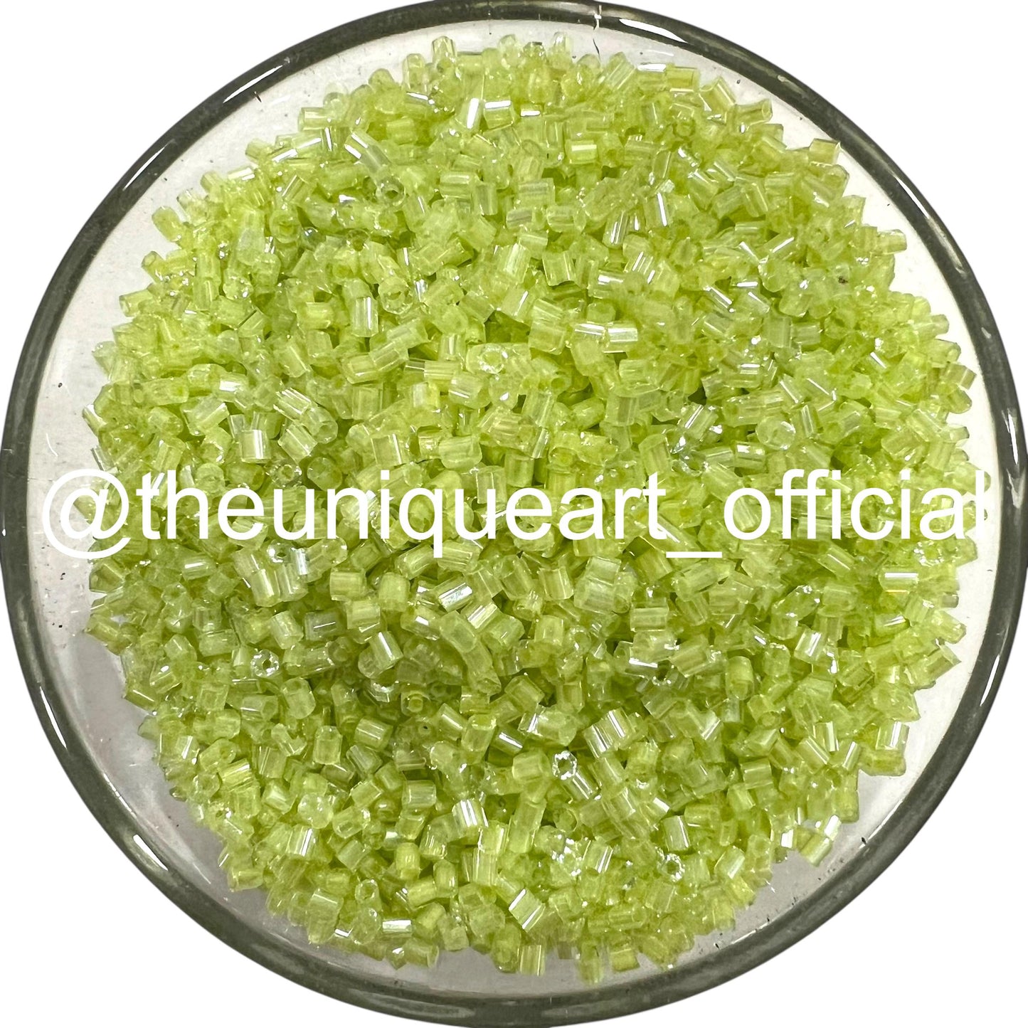 Pista Green Cut Beads