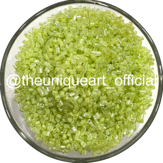 Pista Green Cut Beads