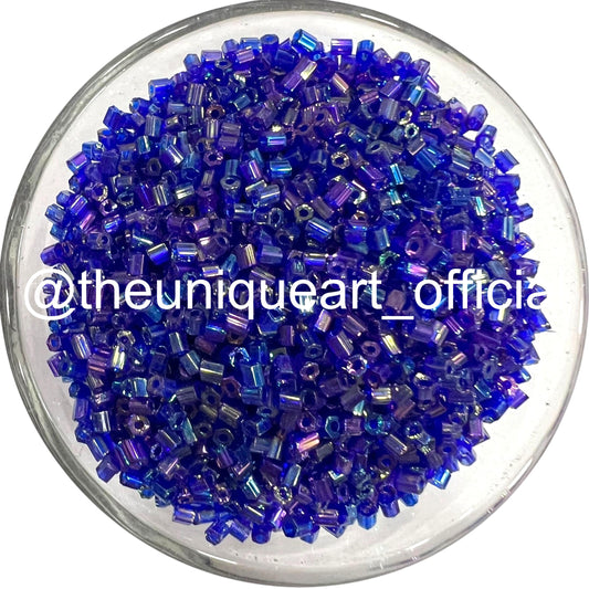 Blue Rainbow Cut Beads
