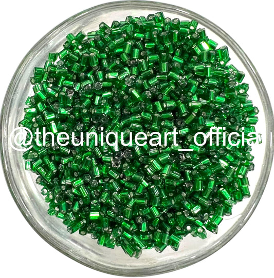 Green Cut Beads