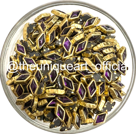 Dark Purple 8x4 Diamond Glass