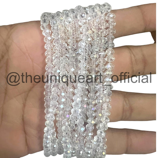 Transparent Rainbow 4mm Crystal Beads