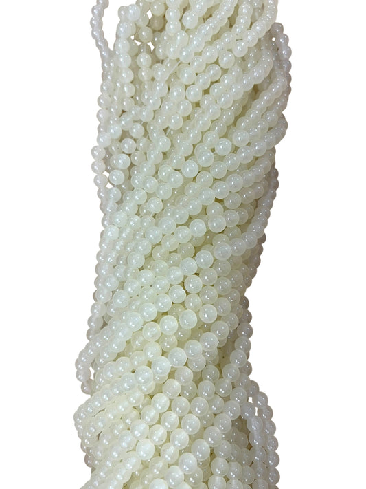 Cream Jelly Beads 8mm