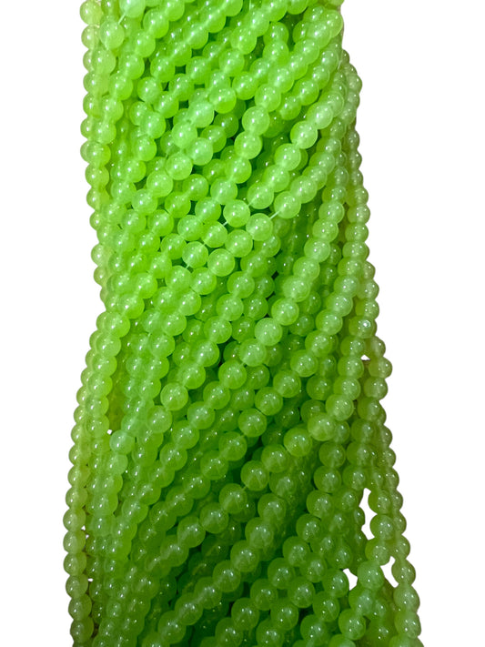 Light Green Jelly Beads 8mm