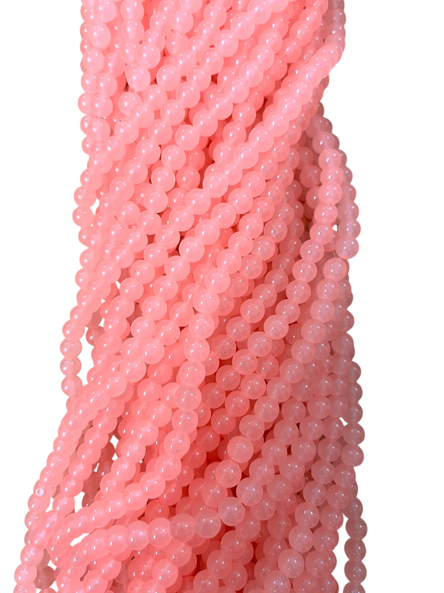 Pastel Peach Jelly Beads 8mm