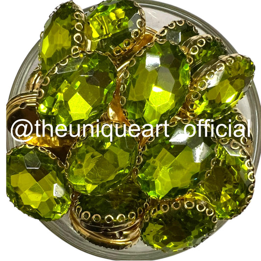 Olive Green 13x18 Oval