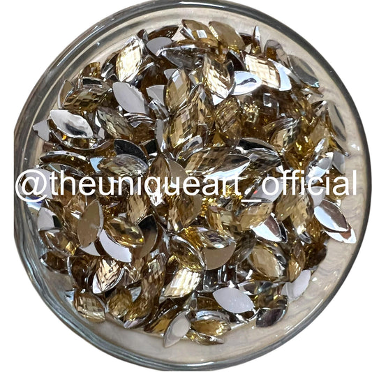 Light Golden Eye 8x4mm Resin Beads