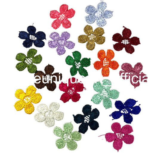 Multicolour Fabric Flower 5 Kali Pack of 25 Pieces
