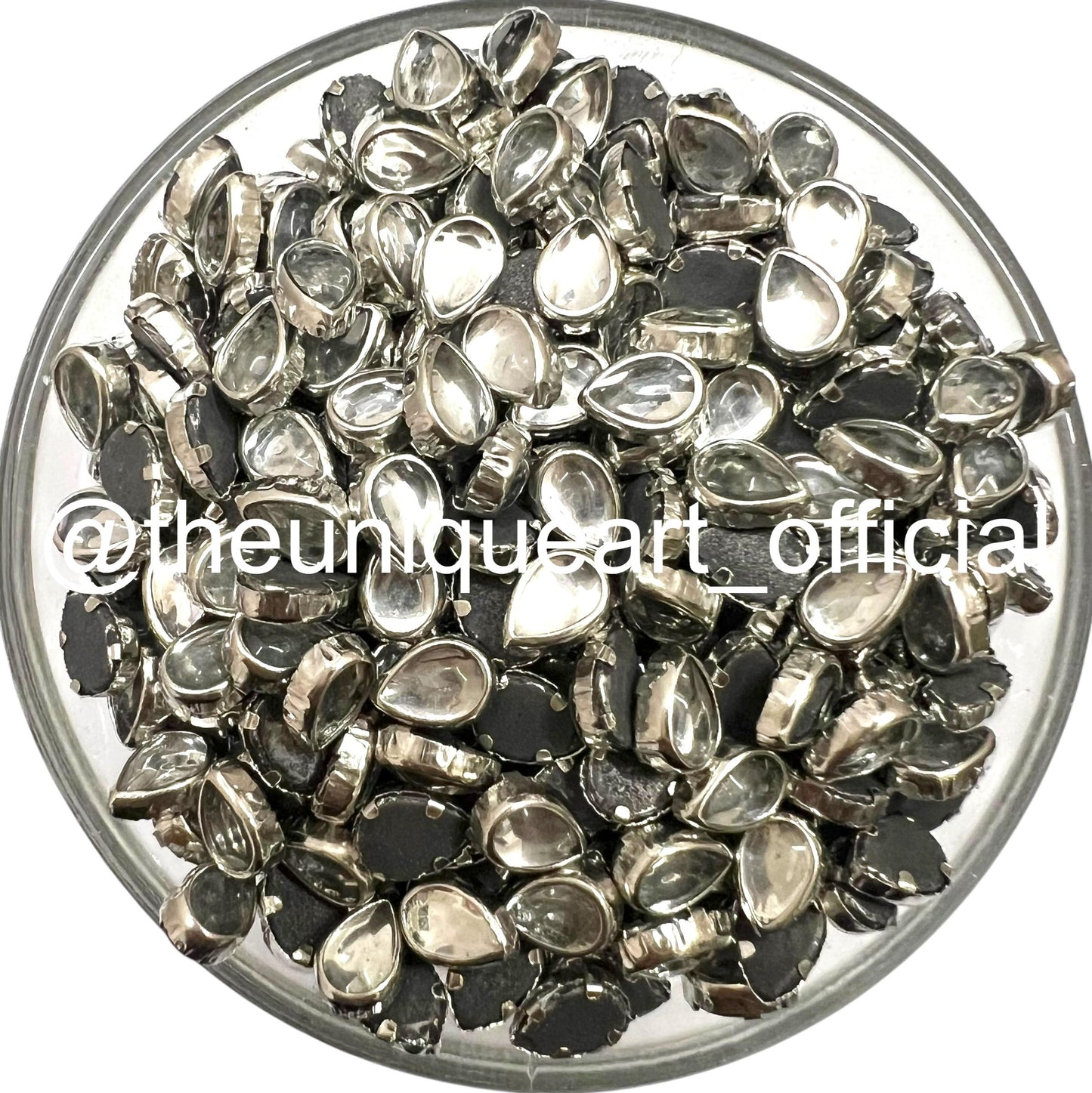 Silver Frame 4x6mm Drop