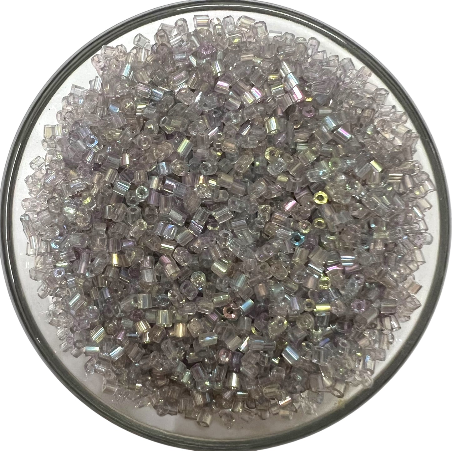 Grey Rainbow Cut Beads