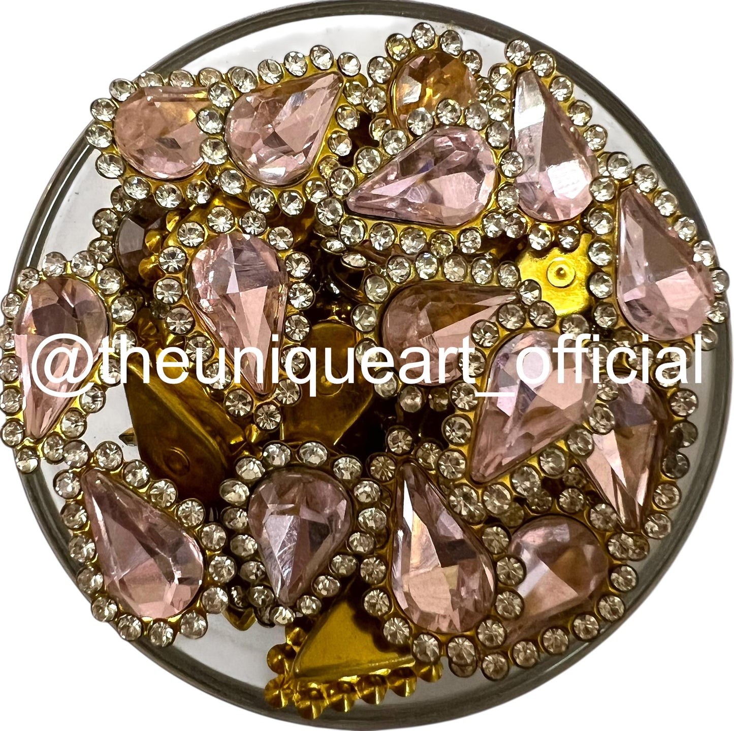 Pink 8x13mm Drop Side Ring