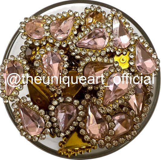 Pink 8x13mm Drop Side Ring