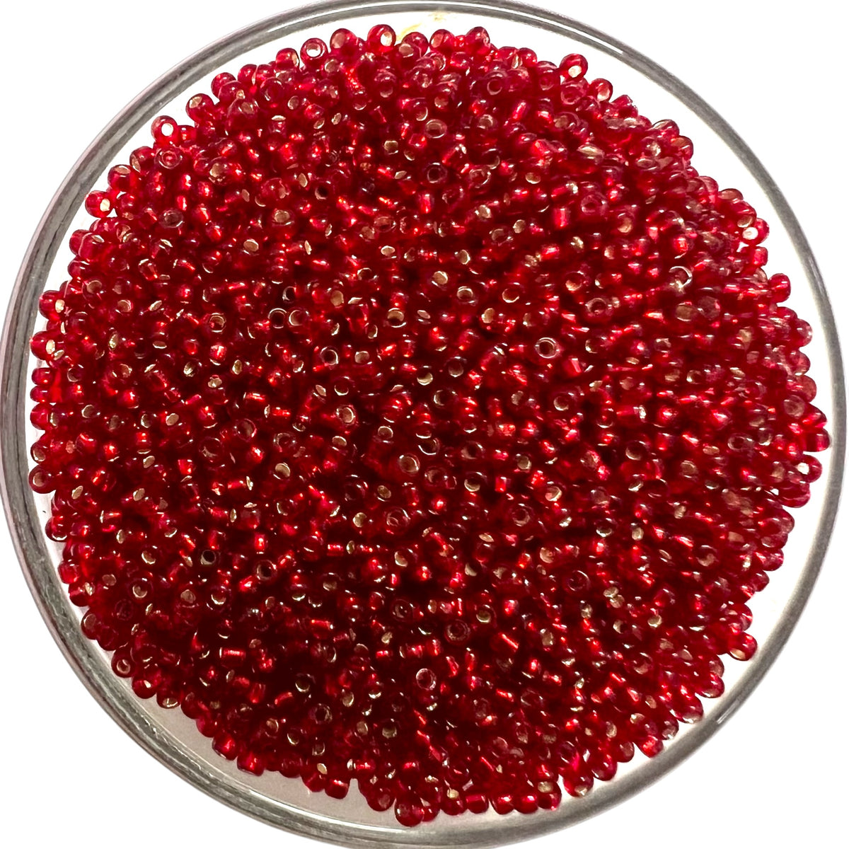 Shiny brown red seed beads for traditional Aari embroidery and bridal jewellery making