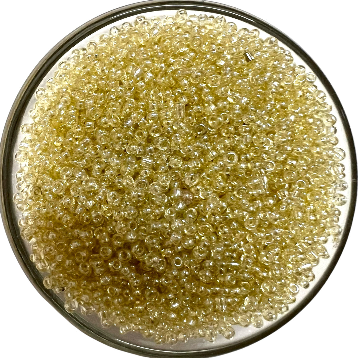 Shiny cream sugar seed beads for traditional Aari embroidery and bridal jewellery making