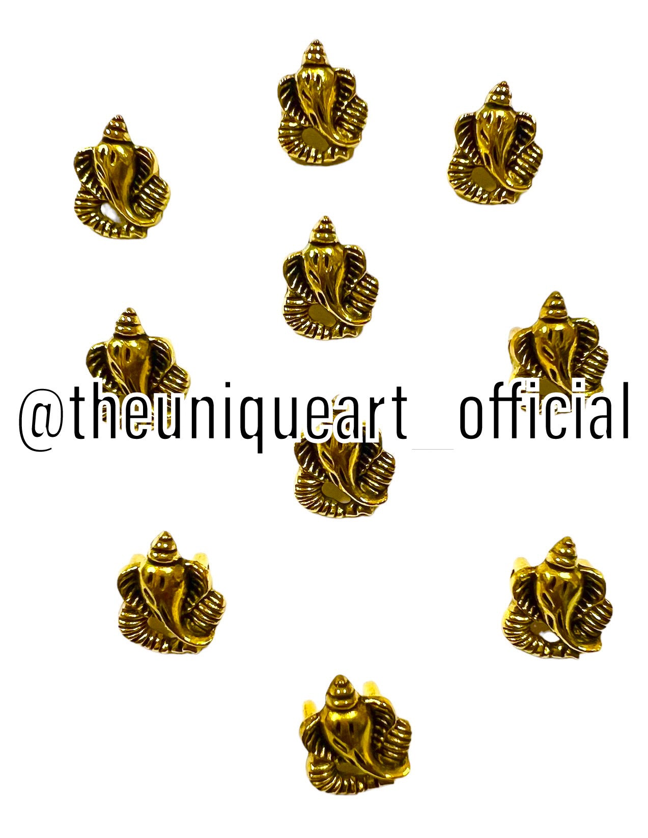 Ganesh Gold Metal Charm D1