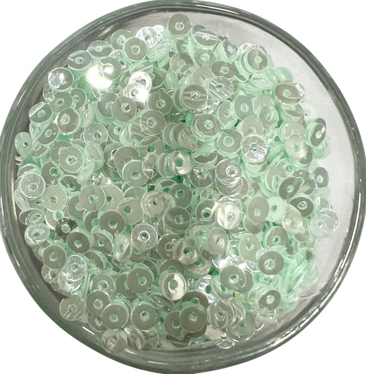 4mm Sea Green Opal Glass Sequins