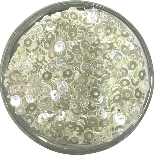 4mm Cream Opal Glass Sequins
