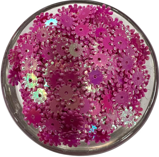 Dark Pink Opaque Rainbow Chakri Sequins