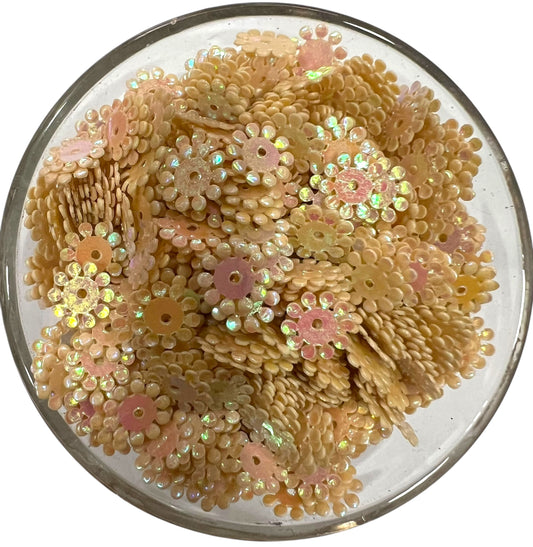 Beige Opaque Rainbow Chakri Sequins