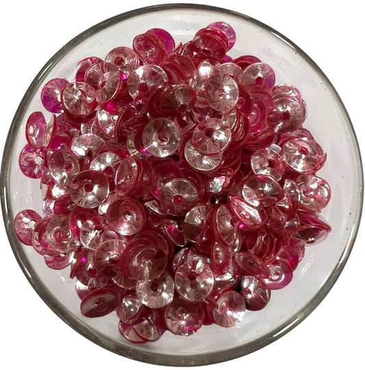 6mm Dark Pink Katora Glass Sequins