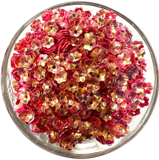 5mm Gajri Flower Rainbow Sequins
