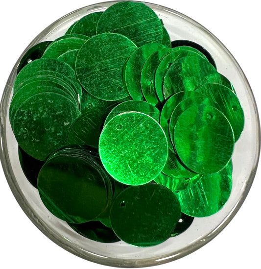 12mm Green Side Hole Metal Sequins