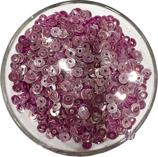 4mm Dark Pink Opal Glass Sequins