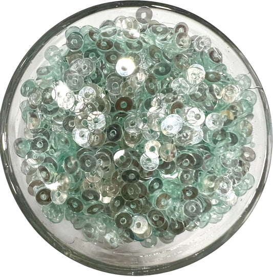 4mm Light Sea Green Glass Sequins