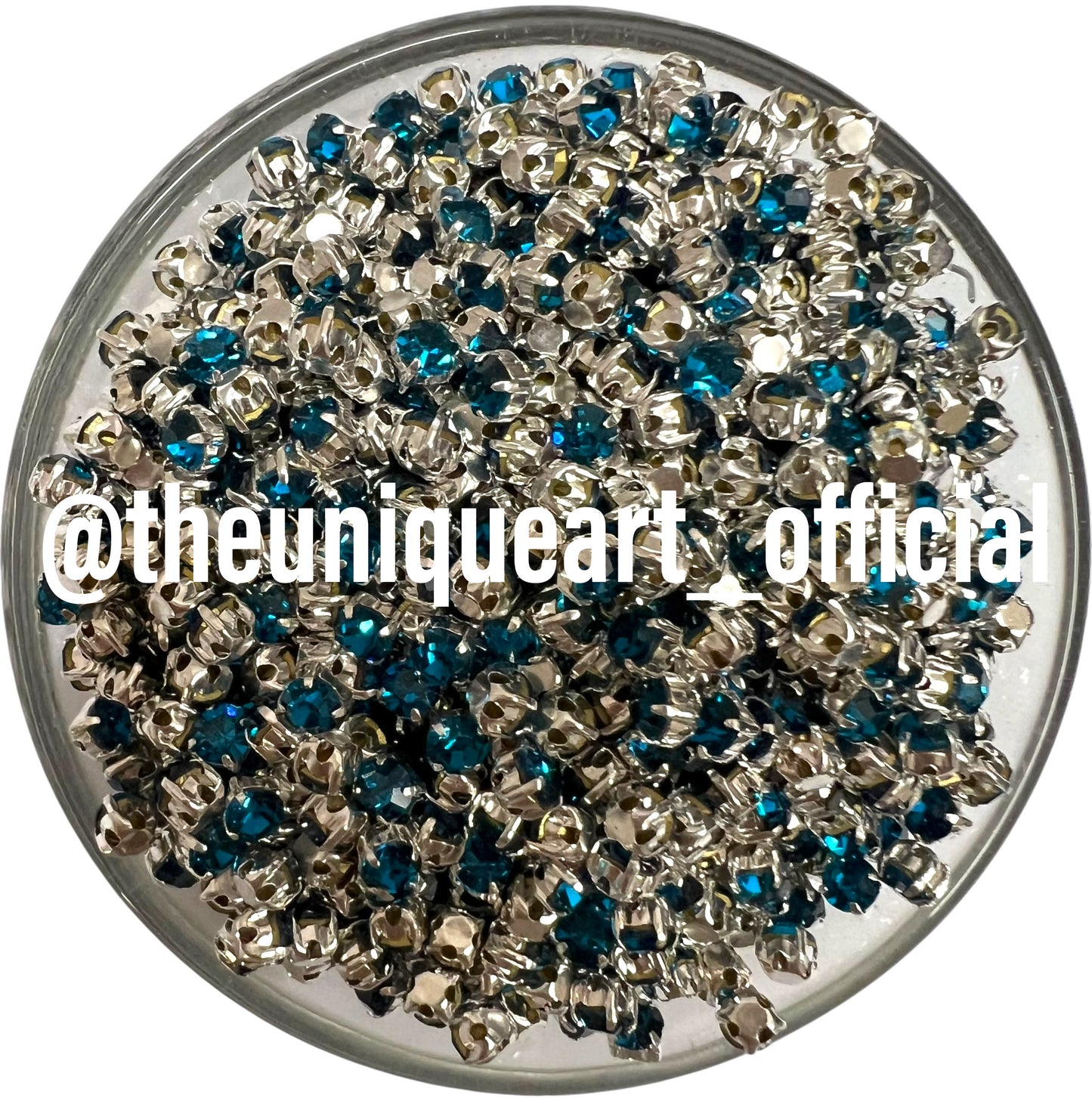 3mm Round Clip Stone Peacock