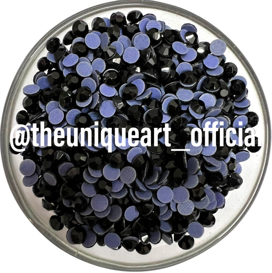 Black Flatback Rhinestone 4mm