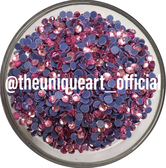 Pink Flatback Rhinestone 3mm