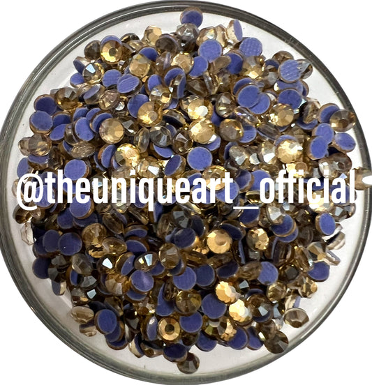 Light Golden Flatback Rhinestone 4mm