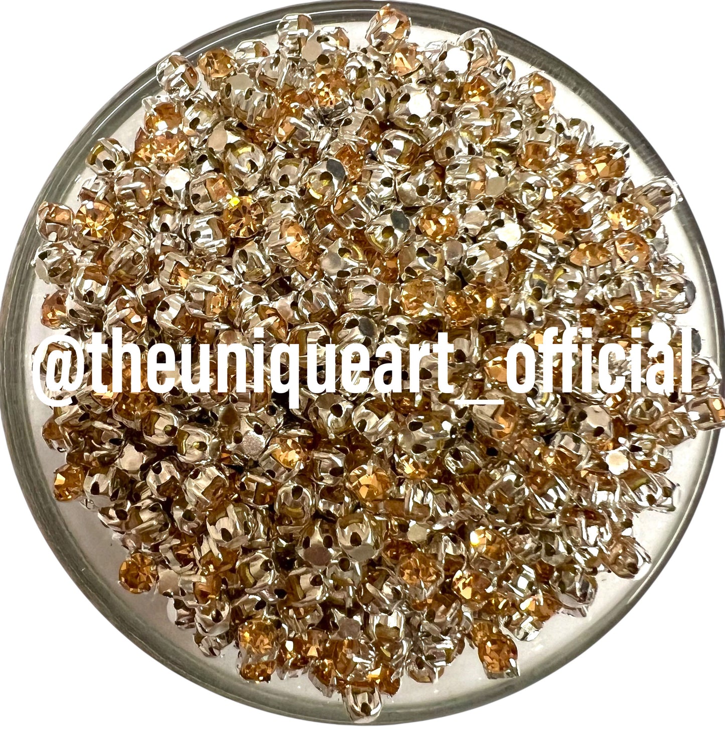3mm Round Clip Stone Peach