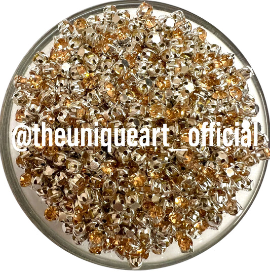 3mm Round Clip Stone Peach