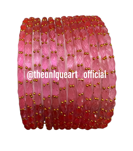 Baby Pink Raindrop Bangles (JS Pink)