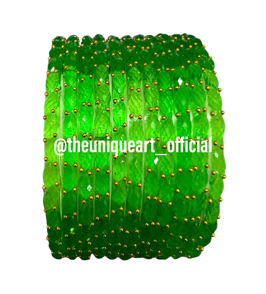 Light Green Raindrop Bangles (Totai)