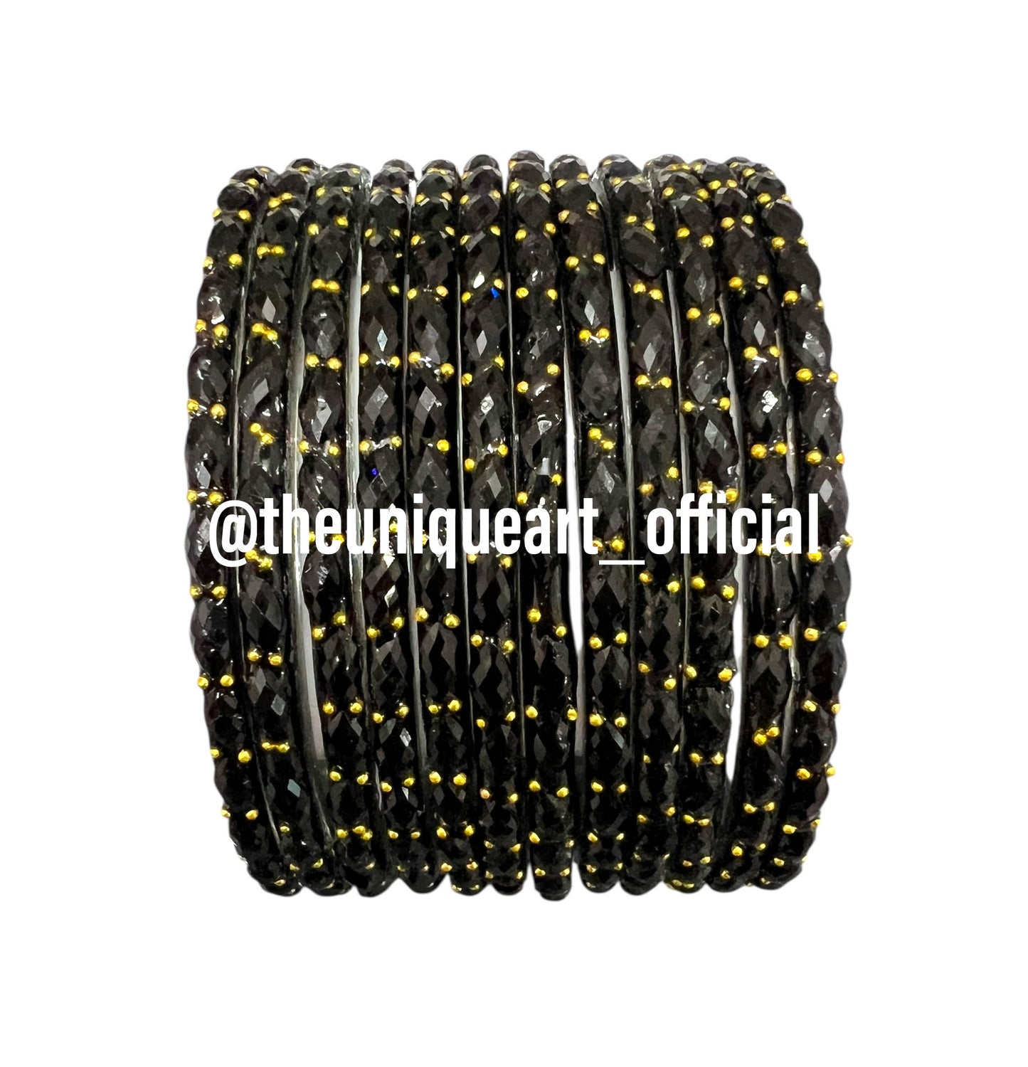 Black Raindrop Bangles (Black)
