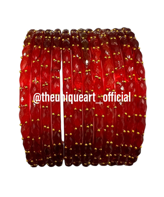 Red Raindrop Bangles (Red)
