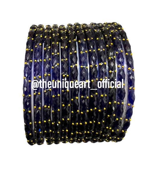 Navy Blue Raindrop Bangles (NB)