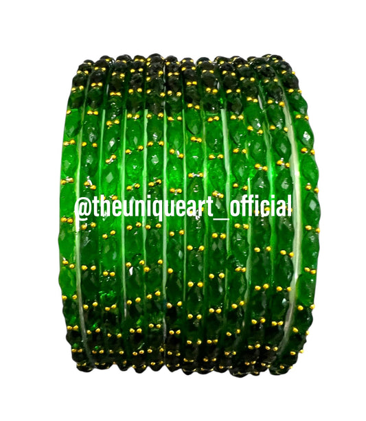 Green Raindrop Bangles (Green)