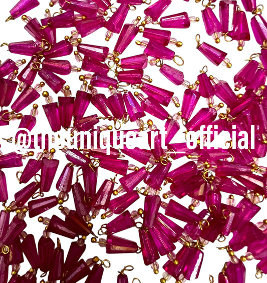 Dark Pink / Rani Pencil Hanging Beads 4x8mm