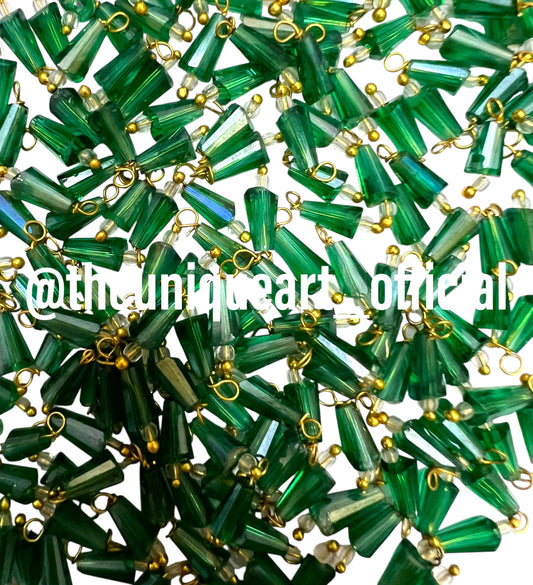 Rama Green Pencil Hanging Beads 4x8mm
