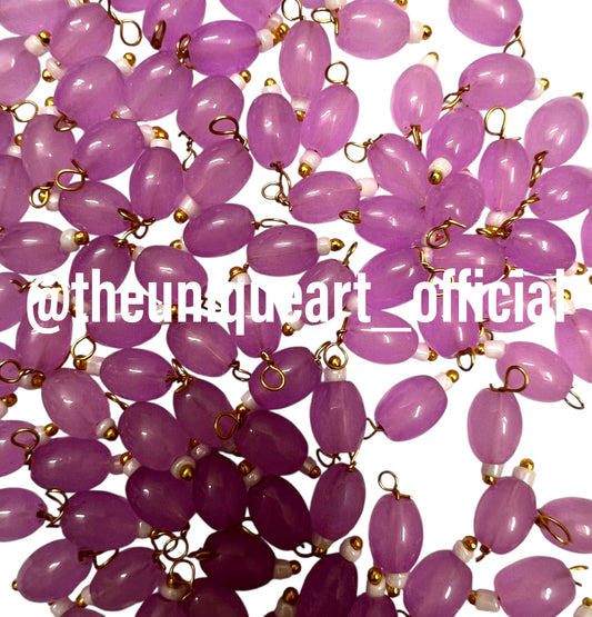 Pastel Purple Medium Oval Hanging Beads 6x8mm