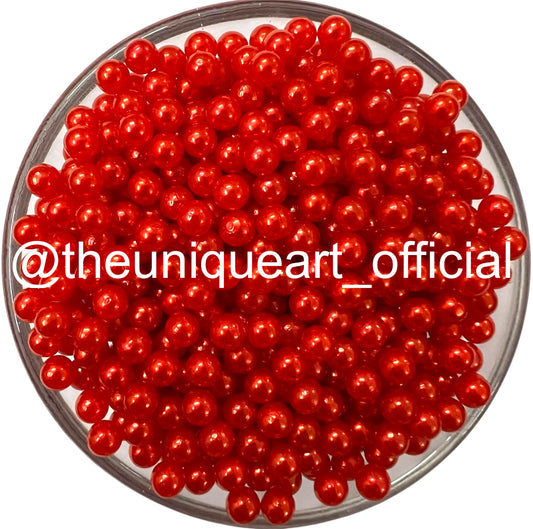4mm Red High Quality No Hole Beads