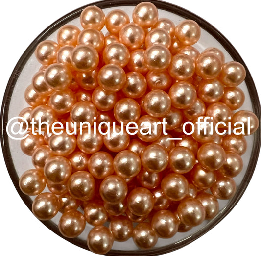 Peach High Quality 6mm No Hole Beads
