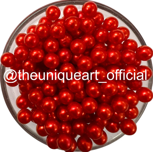 Red High Quality 6mm No Hole Beads