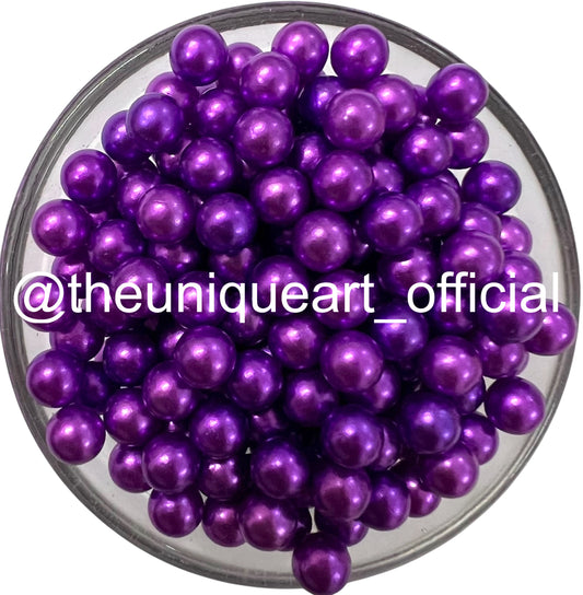 Purple High Quality 6mm No Hole Beads (N)