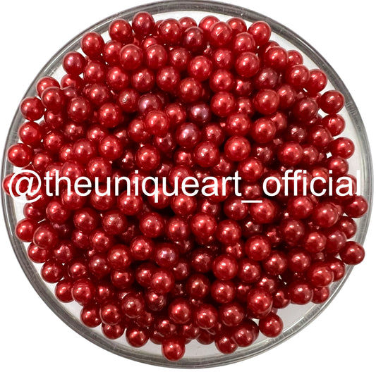 4mm Maroon High Quality No Hole Beads