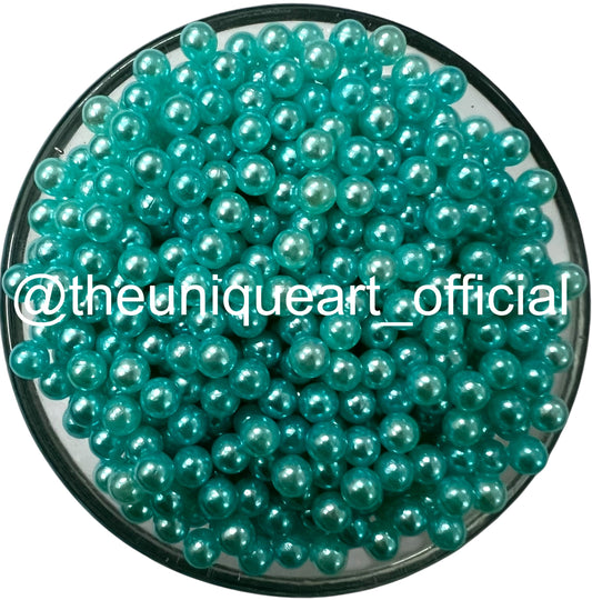 4mm Aqua Blue High Quality No Hole Beads