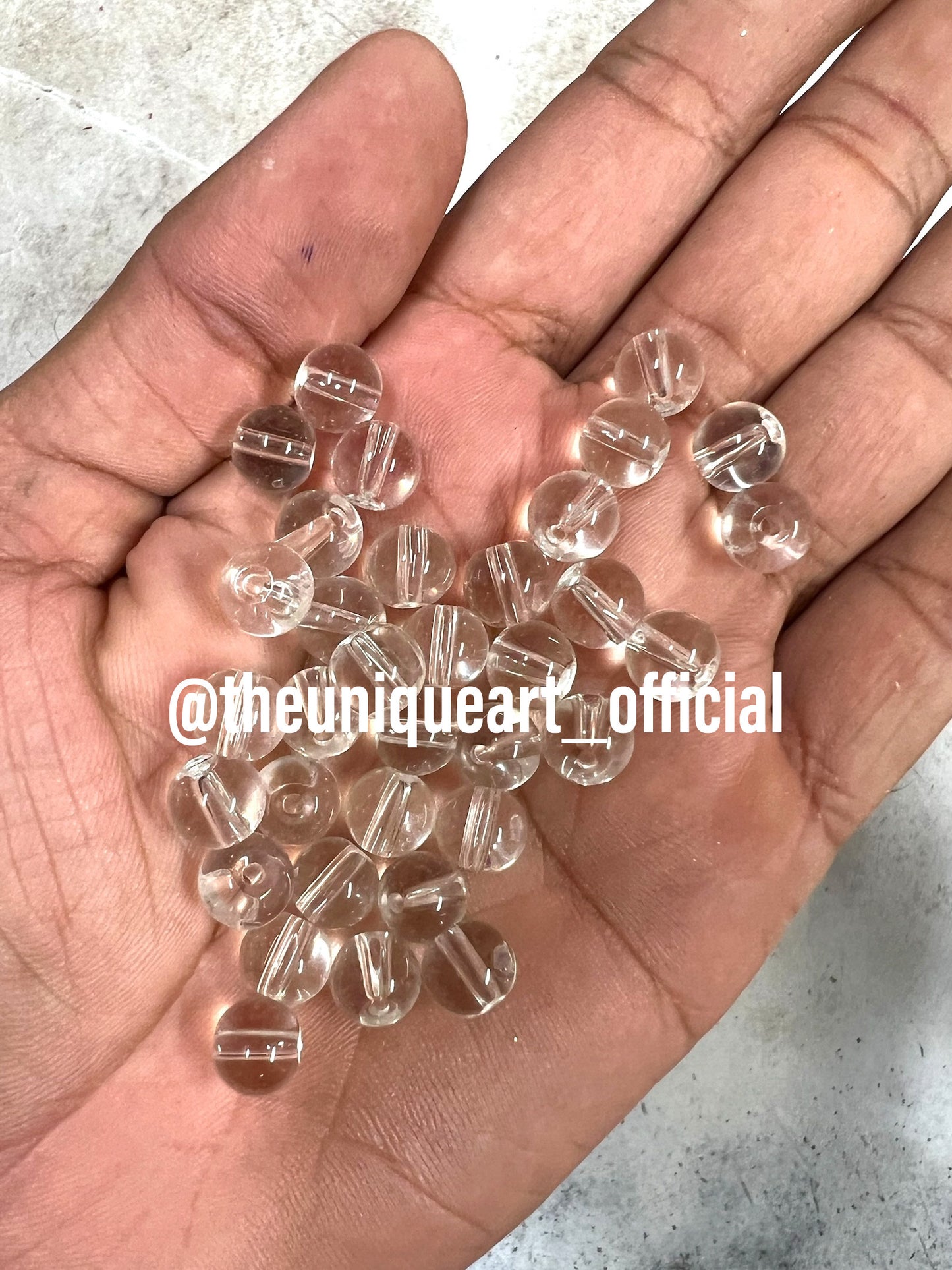 Transparent Gangajal Glass Jelly Beads